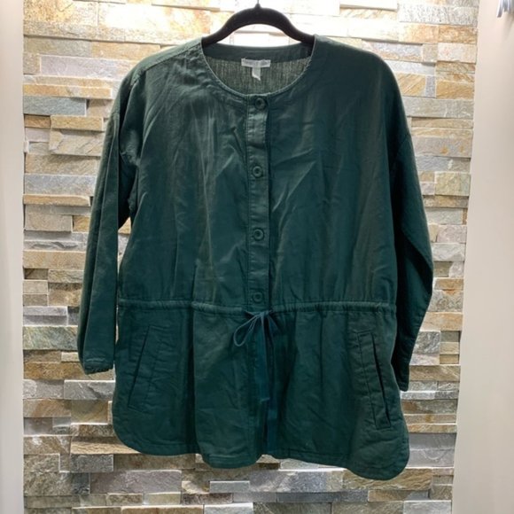 Eileen Fisher Shirttail Hem Organic Cotton Jacket - Picture 5 of 10